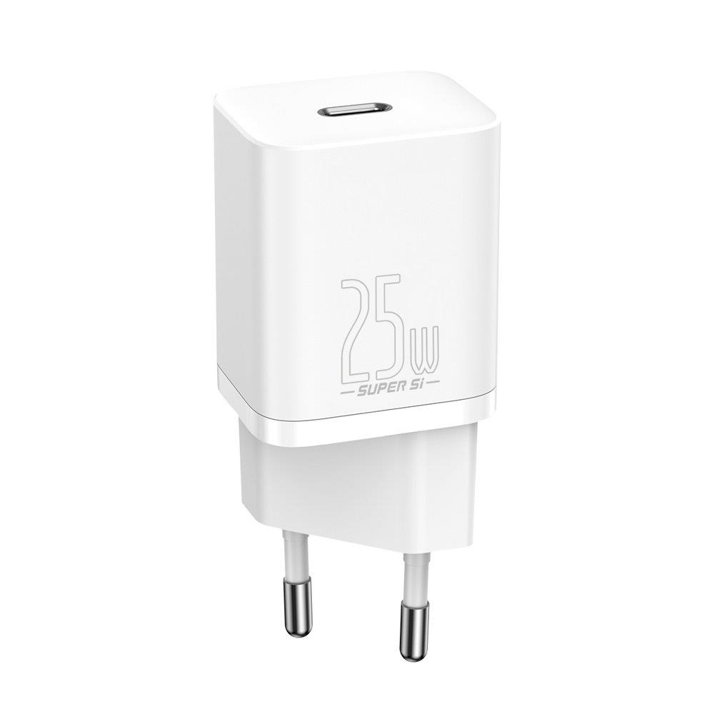 MOBILE CHARGER WALL 25W/WHITE CCSP020102 BASEUS Planšetes aksesuāri