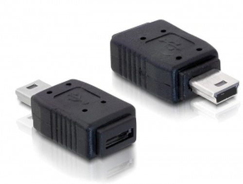 DeLOCK Adapter USB mini/USB micro-B USB mini M micro-B FM Black