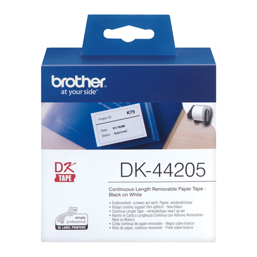BROTHER DK44205 endlesslabel paper white biroja tehnikas aksesuāri