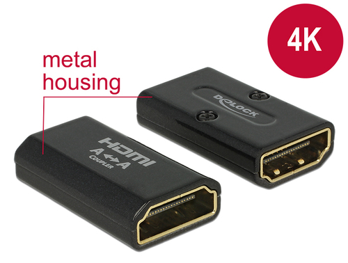 Delock adapter HDMI(F)->HDMI(F) High Speed HDMI with Ethernet 4k