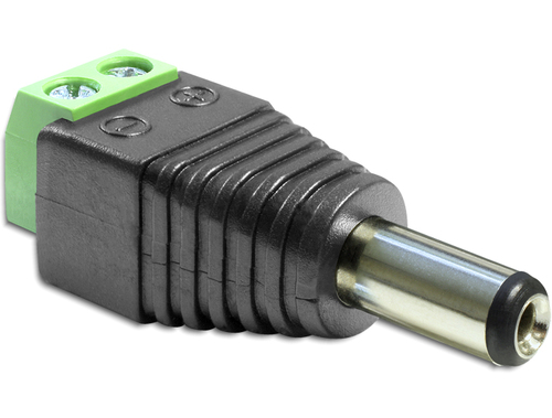 Delock  Adaptor Terminalblock 2pin -> DC 2,1 x 5,5mm St adapteris