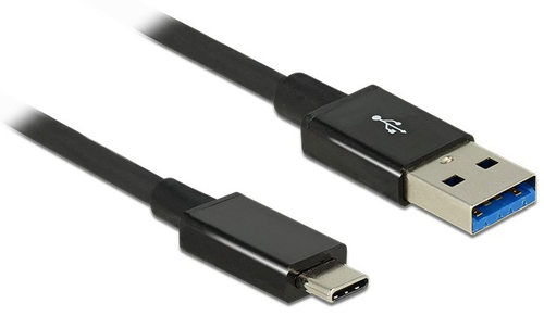 DeLOCK 1m USB 3.1 Gen 2 Type-C/Type-A 1m USB A USB C black USB Kabel (83983) USB kabelis