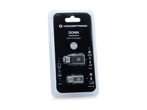 CONCEPTRONIC Adapter USB-C -> USB3.0+Micro USB   2er-Pack gr adapteris