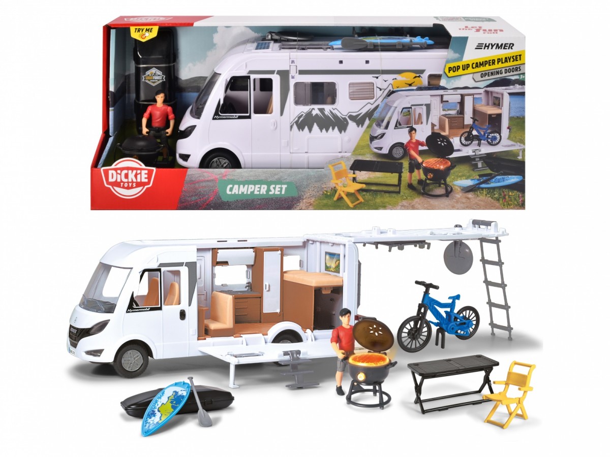 Dickie Playlife Holiday Camper + Accessories Rotaļu auto un modeļi