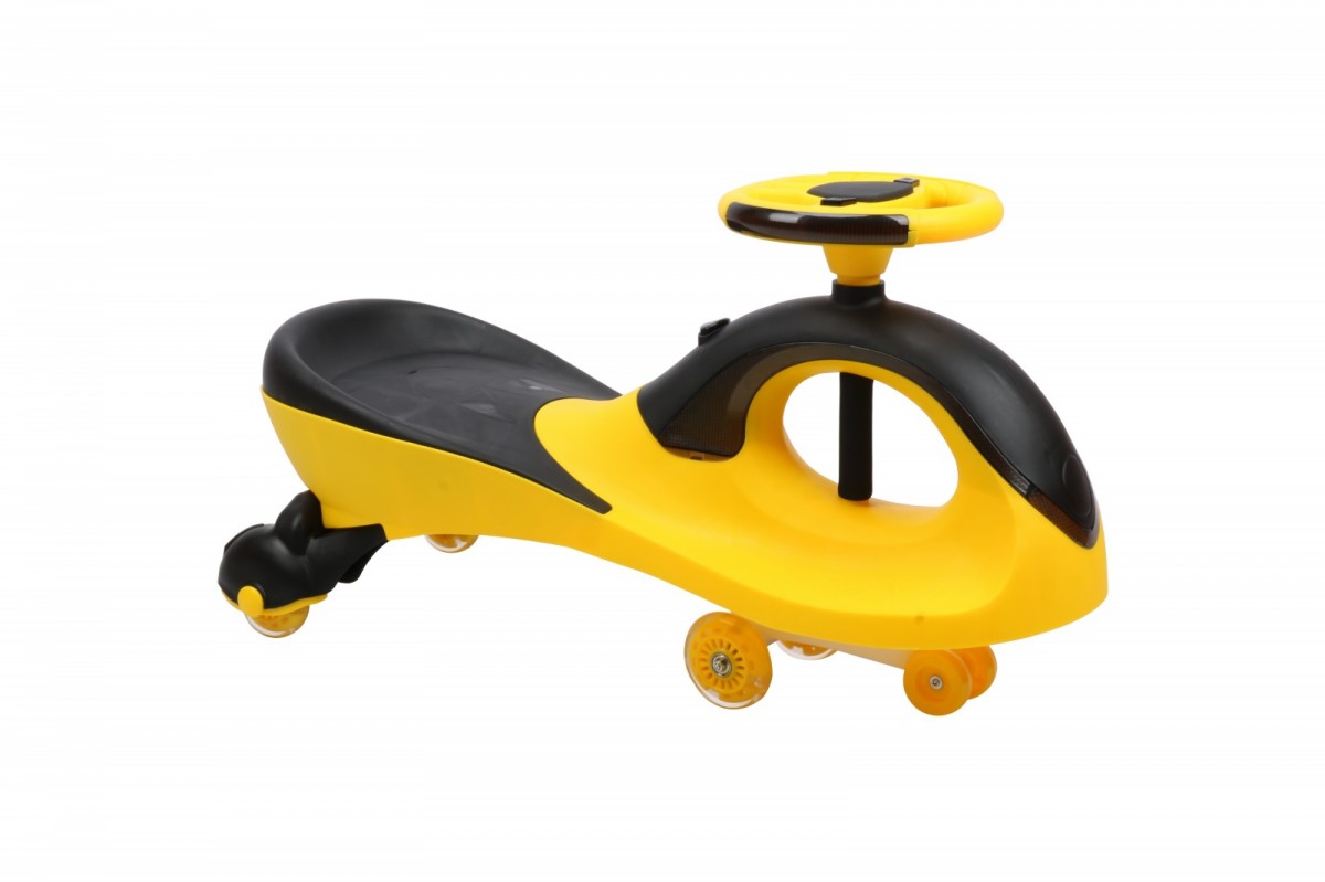 Ride-on Swing Car with music and light yellow-black 29817 (6973627529817)