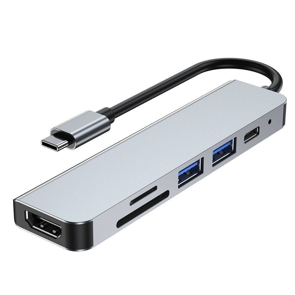 Tech-Protect V4 Type-C Multiport Hub 6in1 USB / HDMI / SD / PD USB centrmezgli