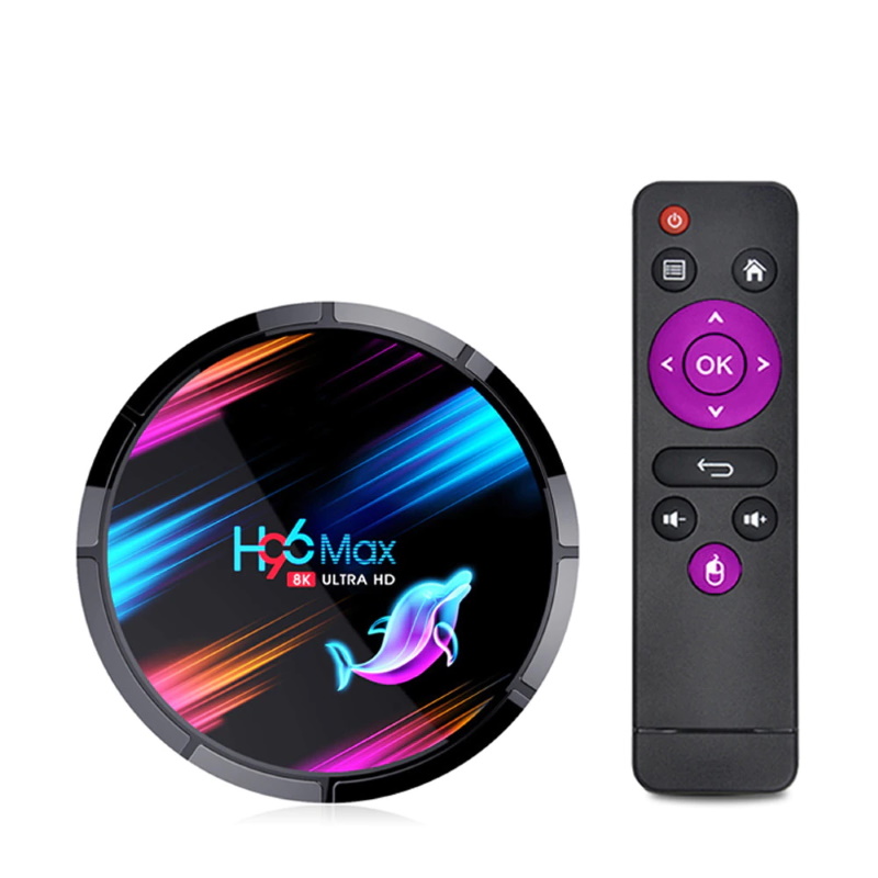 Riff H96 32GB 4K Multimedia atkaņotājs Smart TV Box 4GB +64GB Android 9.0 Wi-Fi / BT Amlogic S905 Melna spēļu konsoles gampad