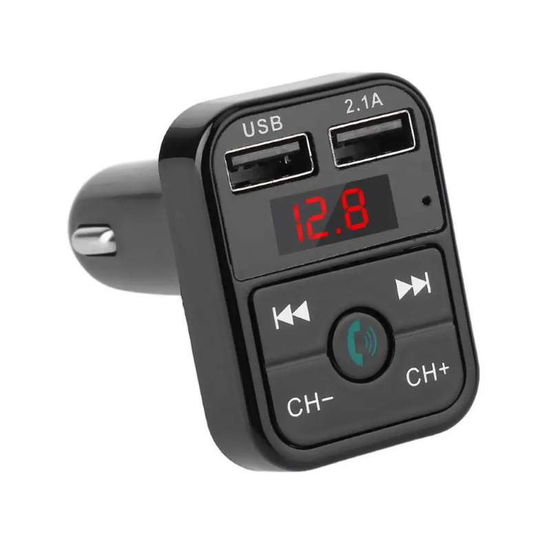 Riff CAR-B2 Bluetooth FM / MP3 Transmiteris Auto lādētājs 2x USB QC3.0 3.1A Melns FM transmiteris