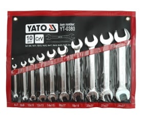 Yato Set of flat wrenches 6-27mm 10pcs (YT-0380)