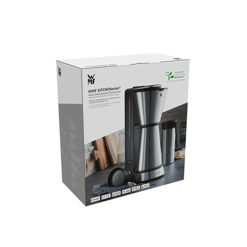 WMF Aroma Filter Coffee Maker + Thermo to go  KITCHENminis Drip, 870 W, Stainless steel Virtuves piederumi