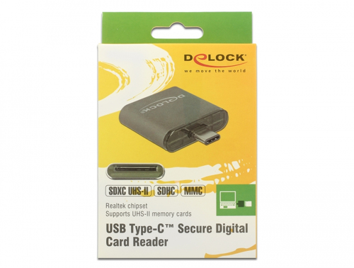 DeLOCK 91498 USB 3.0 (3.1 Gen 1) Type-C Black Kartenleser (91498) kabelis, vads