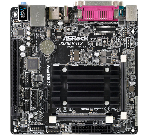 MB Intel ASRock J3355B-ITX pamatplate, mātesplate