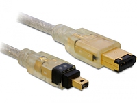 Delock - IEEE 1394 cable - 6 pin FireWire to 4 pin FireWire - 2 m kabelis, vads