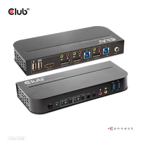 Club3D KVM Switch 4K60Hz 2x DP   > HDMI oder DP/2xUSB/Audio KVM komutators