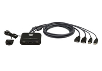 Aten 2-Port USB FHD HDMI Cable KVM Switch  CS22HF KVM komutators