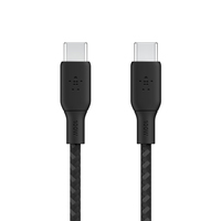 Belkin braided USB-C/USB-C Cable 100W 2m black CAB014bt2MBK kabelis, vads