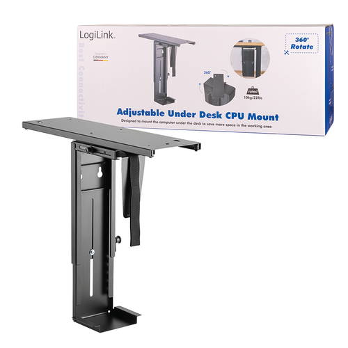 LOGILINK - Adjustable under desk CPU mount, rotatable, slidable projektora aksesuārs