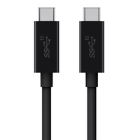 Belkin USB 3.1 C-/USB-C-Kabel 5A 100W 1m black F2CU052bt1M-BLK USB kabelis