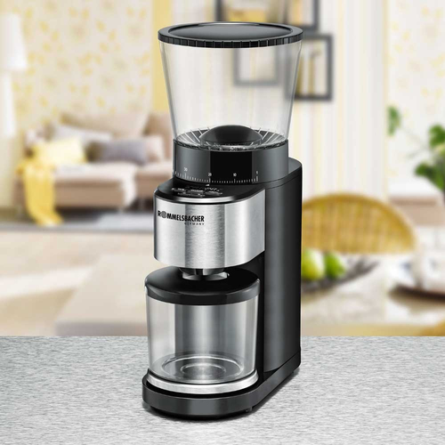 Rommelsbacher coffee grinder EKM 500 (black / stainless steel, integrated precision scale) Kafijas dzirnaviņas