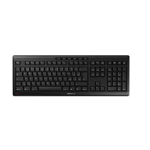 CHERRY Stream Wireless keyboard RF Wireless + USB QWERTZ Czech Black 4025112096952 klaviatūra