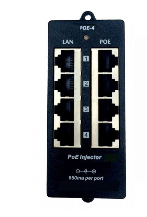 EXTRALINK EX.12646 POE INJECTOR 4 PORT datortīklu aksesuārs