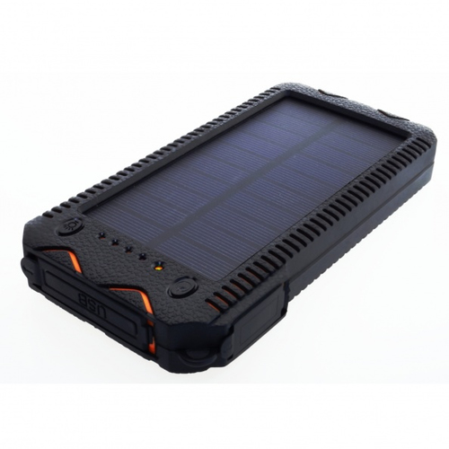 PowerNeed Sunen Power Bank 12000mAh with solar panel 1W, orange Powerbank, mobilā uzlādes iekārta