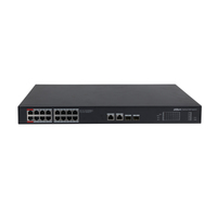 Dahua Technology PoE PFS3220-16GT-240 network switch Unmanaged L2 Gigabit Ethernet (10/100/1000) Power over Ethernet (PoE) Black komutators