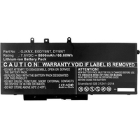 CoreParts Laptop Battery for Dell 62.3Wh Li-Pol 7.6V 8200mAh  GD1JP, 0DY9NT, 451-BBZG, 5YHR4, DY9NT, GJKNX, KCM82, FPT1C, DV9NT, MT31P, 0GJK akumulators, baterija portatīvajiem datoriem