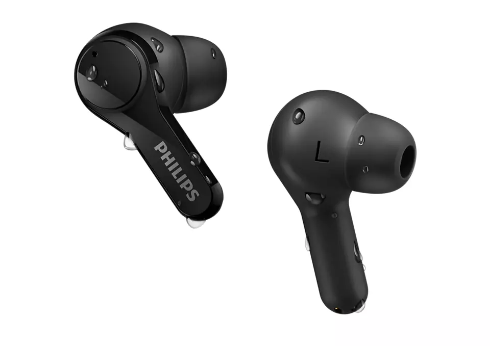 Philips True Wireless Headphones TAT3217BK/00, IPX5 water resistant, Up to 26 hours of play time, Clear call quality, Black austiņas