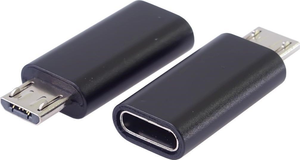 Adapter USB PremiumCord USB-C - microUSB Czarny  (kur31-20)