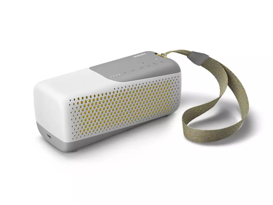 Philips Wireless speaker TAS4807W/00, P67 dust/water protection, Up to 12 hours of music, Built-in mic for calls, 20 W, white akustiskā sistēma