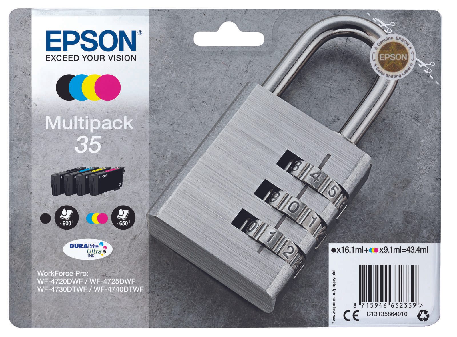 Epson DURABrite Ultra Multipack (4 colors) 35             T 3586 kārtridžs