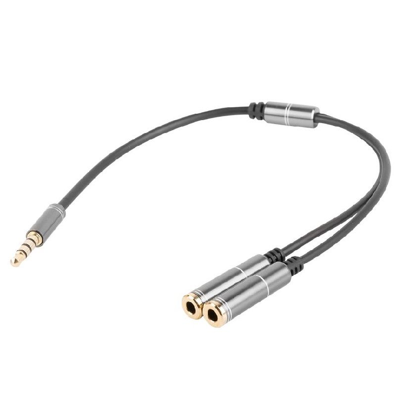 Natec Genesis premium 4-PIN headset adapter for PS4, PC, smartphones kabelis, vads