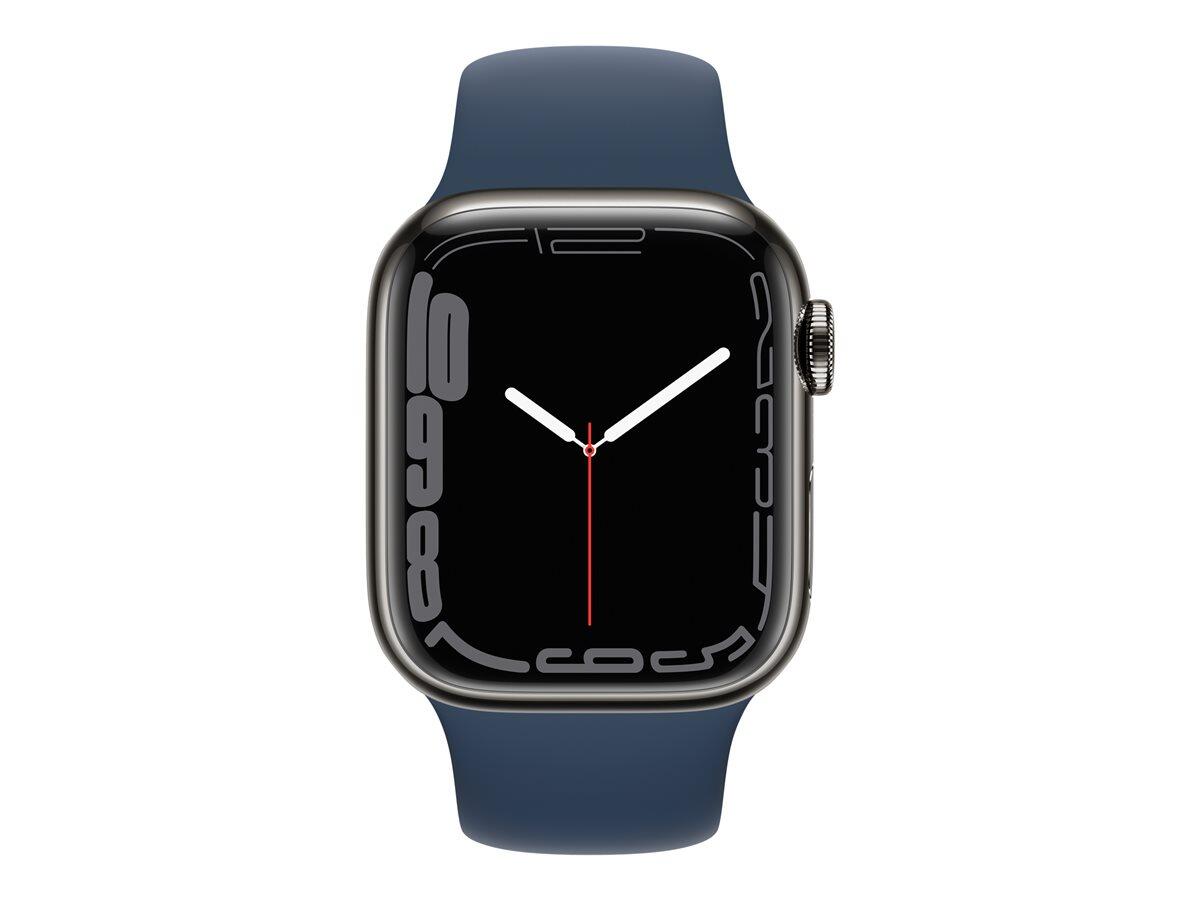 Apple Watch 7 Celluar, 41mm Steel Graphite MKJ13 Viedais pulkstenis, smartwatch