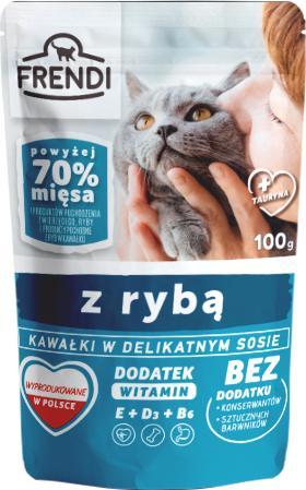 Pet Republic Frendi kawalki ryby w delikatnym sosie Sasz.100g VAT019171 (5904316130824) kaķu barība