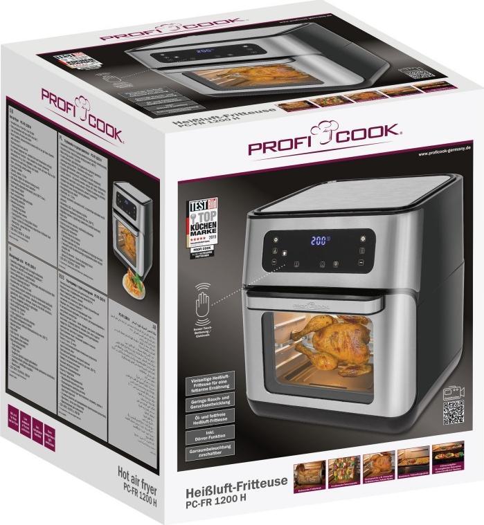 ProfiCook PC-FR 1200 H 11L, hot air fryer (stainless steel / black) ritēšanas iekārta