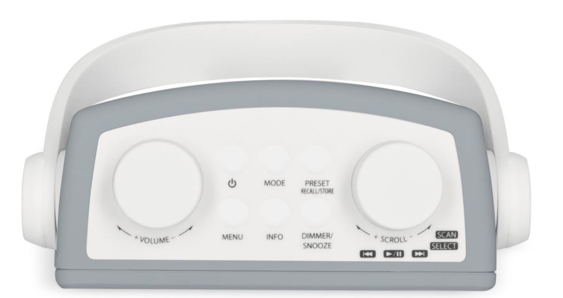 TechniSat DIGIT RADIO 30 (white / grey, Bluetooth, IPX5) radio, radiopulksteņi