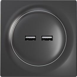 Fibaro Walli N USB Outlet, Black