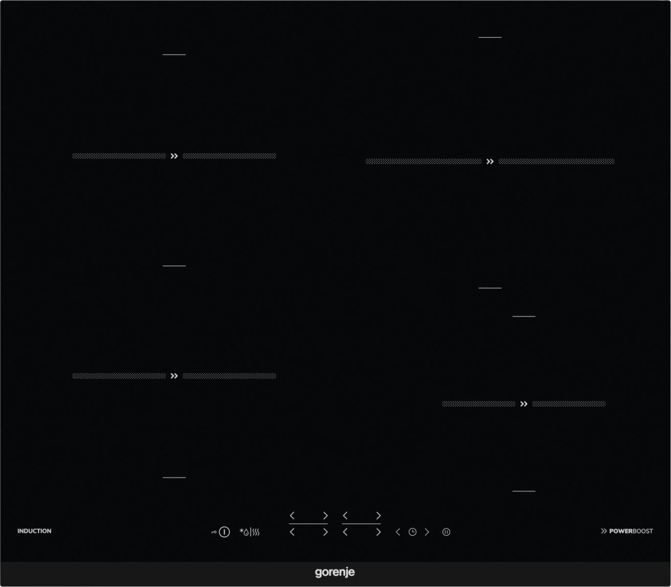 Gorenje Hob IT641BCSC7  Induction, Number of burners/cooking zones 4, Electronic, Timer, Black, Display plīts virsma