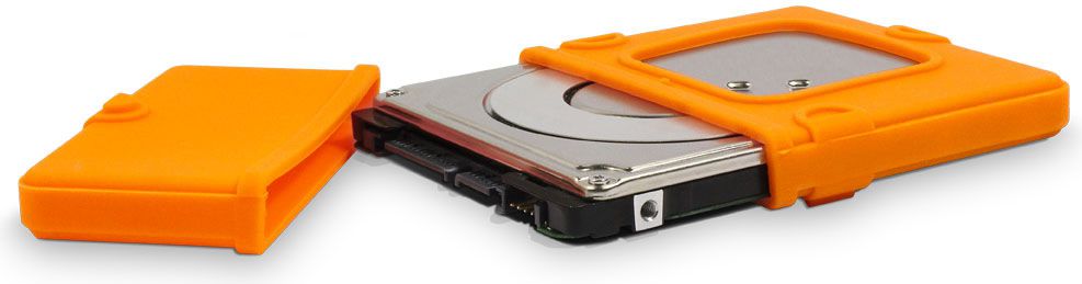 Geh.    Fantec HDD Schutzhulle 2,5 6.3cm Orange /Silikon cietā diska korpuss