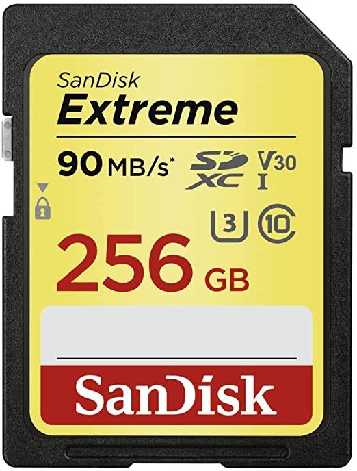 SANDISK Extreme 256GB microSDXC + 1 year RescuePRO Deluxe up to 180MB/s & 130MB/s Read/Write speeds, UHS-I, Class 10, U3, V30 atmiņas karte