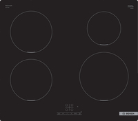 Bosch Hob PUE611BB5E  Induction, Number of burners/cooking zones 4, Touch, Timer, Black plīts virsma