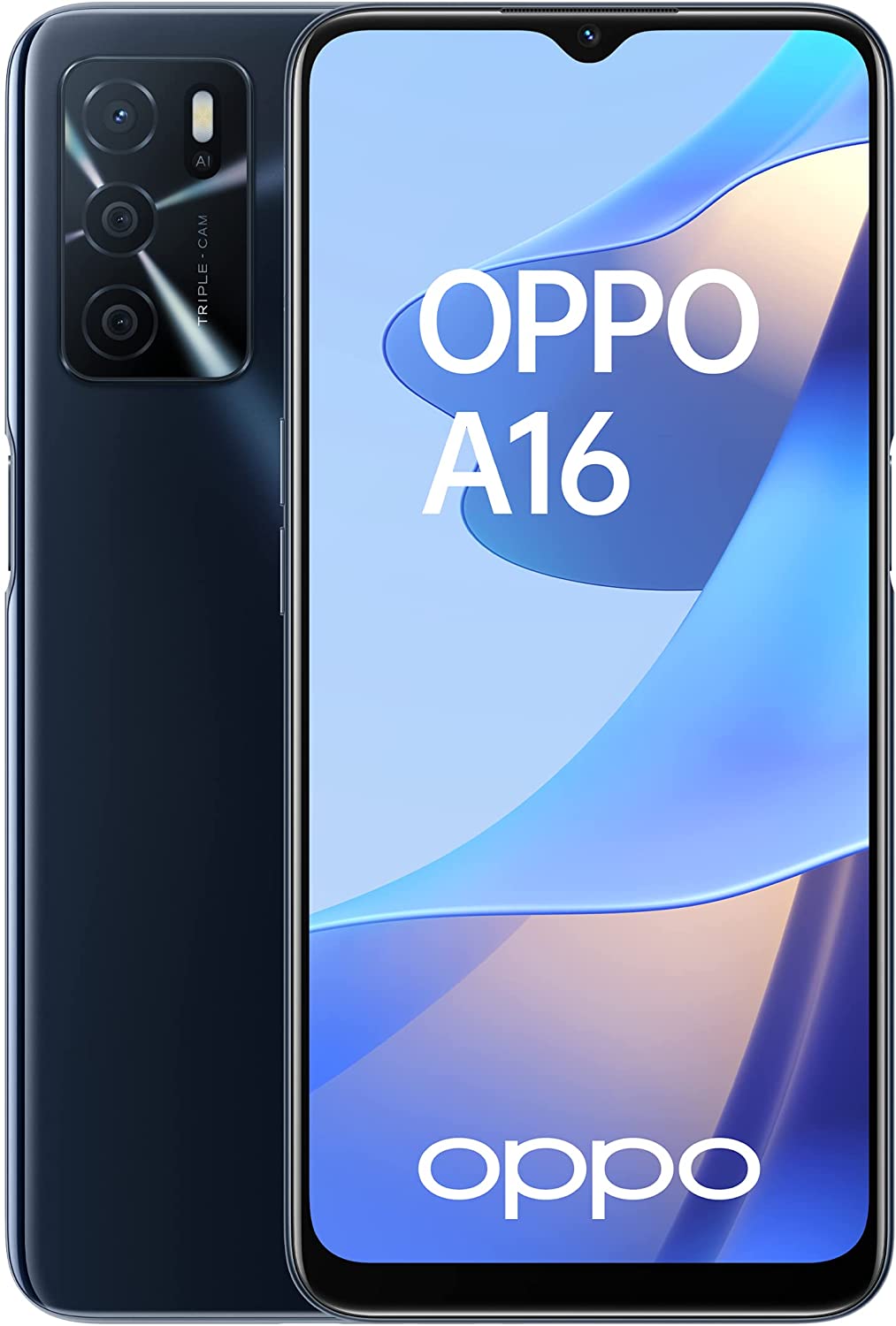 Oppo A16 - 6.52 - 64GB Cell Phone (Crystal Black, Android 11, Dual SIM, 4GB DDR4X) 6944284691254 Mobilais Telefons