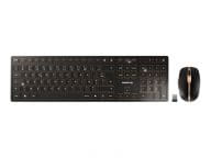 CHERRY DW 9100 SLIM keyboard RF Wireless + Bluetooth AZERTY French Black 4025112095412 klaviatūra