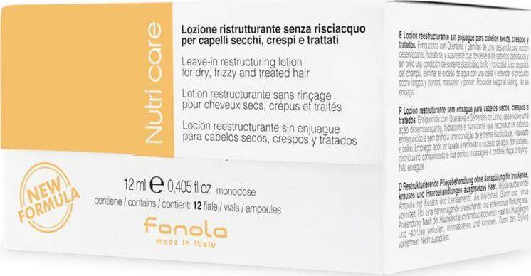 Fanola FANOLA_Nourishing Leave-In Restructing Lotion odzywczy balsam do wlosow suchych i znisczonych w ampulkach 12x12ml 8008277760605 (8008