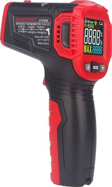 Habotest HT650B laser pyrometer with LCD display