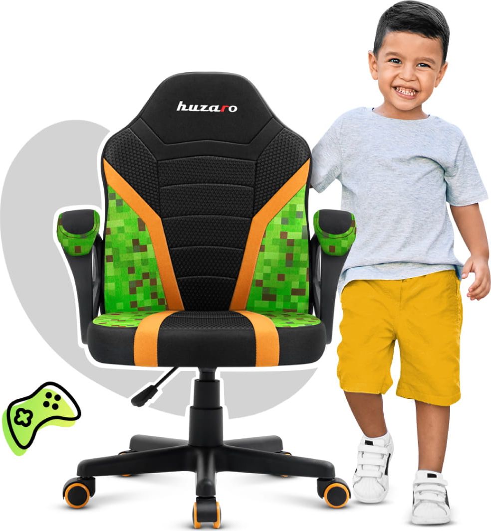 Fotel Huzaro Ranger 1.0 zielony Ranger 1.0 Pixel Mesh (5903796010657) datorkrēsls, spēļukrēsls