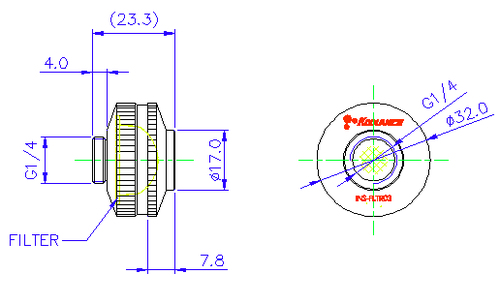 Koolance Inline Coolant Filter V3 1/4 Zoll ūdens dzesēšanas sistēmas piederumi