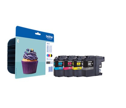 Brother LC-123VALBP ink cartridge 4 pc(s) Original Black, Cyan, Magenta, Yellow 5014047563225 kārtridžs