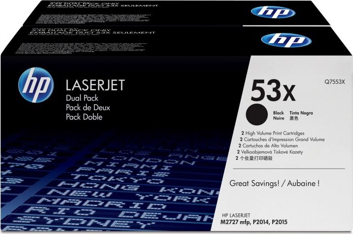 HP LaserJet 53X BLACK Doublepack toneris